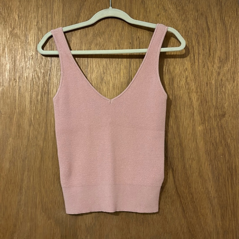 Pink En Saison Sweater Tank Top